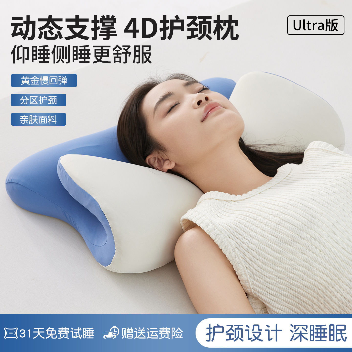 almohada especial para proteger la columna vertebral cervical para ayudar a dormir almohada de algodón de memoria para adultos dormitorio de estudiantes almohada de descanso ergonómica