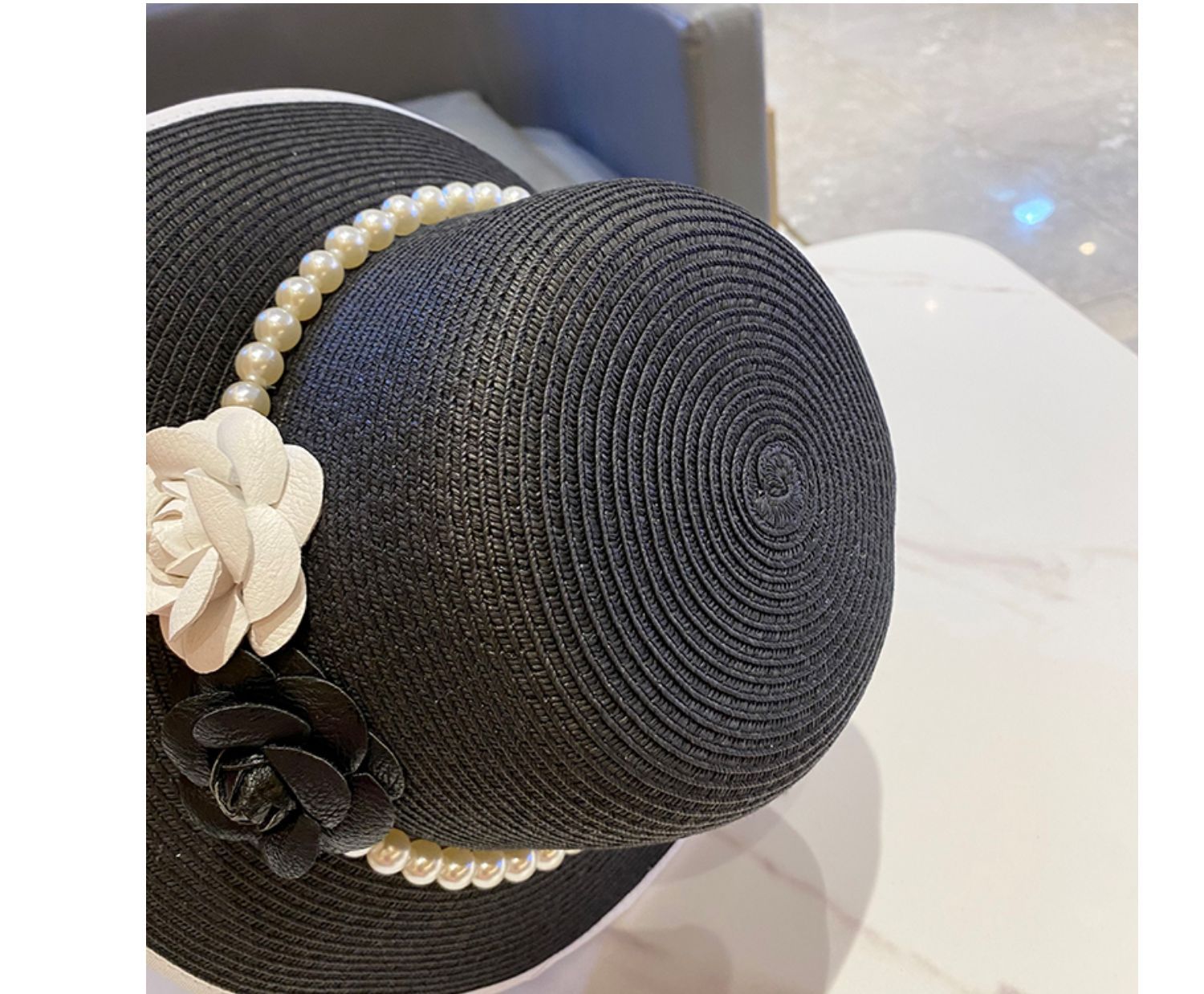 Women's Simple Style Classic Style Flower Flowers Flat Eaves Straw Hat display picture 2