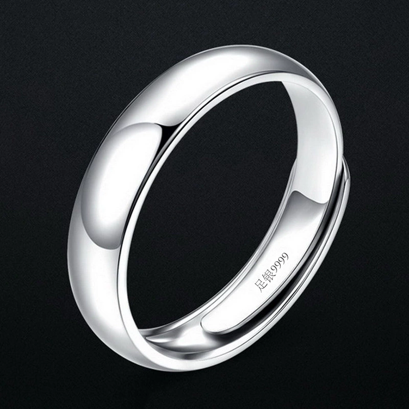 Glossy adjustable ring for beloved, simple and elegant design