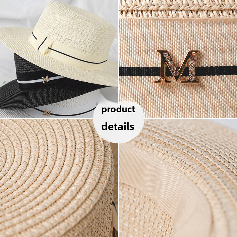 Gå till blåsiga platser Liu Yifei samma stil hatt Xu rödbönshalmhatt solskyddshatt damfiskarhatt solskyddshatt_voghion.com