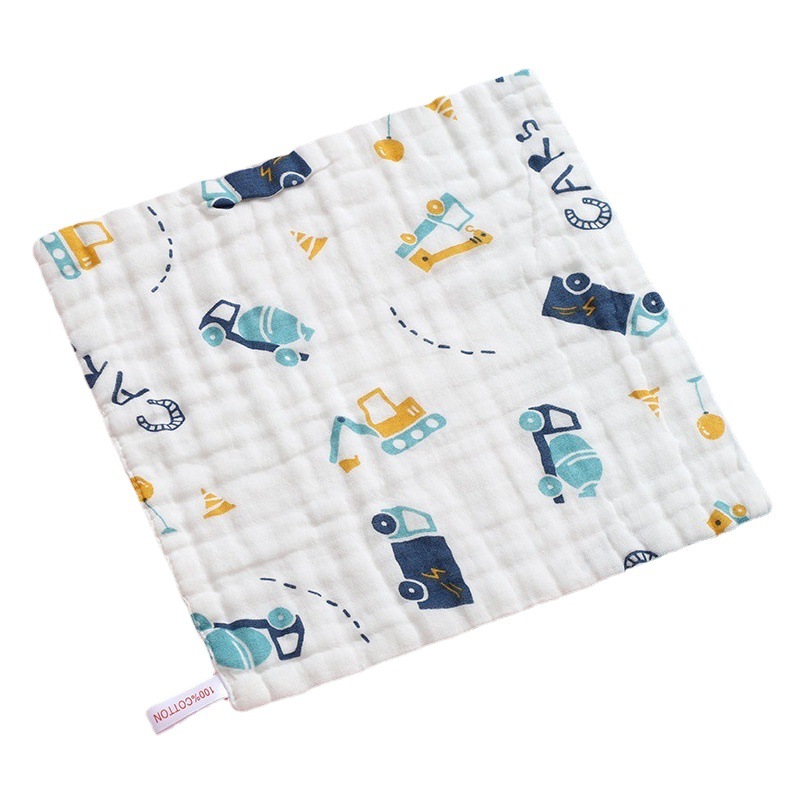 [Seleccionado cuidadosamente] Toalla cuadrada de clase A de seis capas para bebés y niños pequeños Toalla de lavado facial para niños de alta densidad de algodón, gasa de algodón, saliva