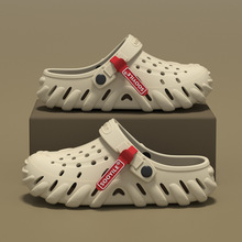 洞洞鞋2025新款男士夏季外穿透气包头防滑钓鱼凉拖鞋软厚底踩屎感