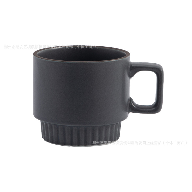 Taza de cerámica simple de color sólido taza de agua de oficina taza de café vintage taza de desayuno taza de pareja taza de latte creativa