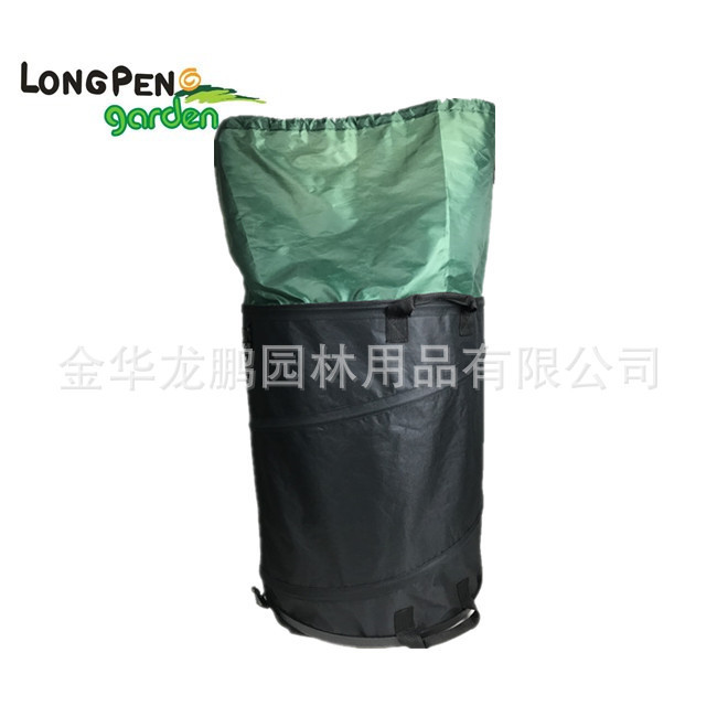 Factory Customized Pop up Garden Leaves Trash Can Camping Garbage Foldable Garden Trash Can Hard Shell Bottom