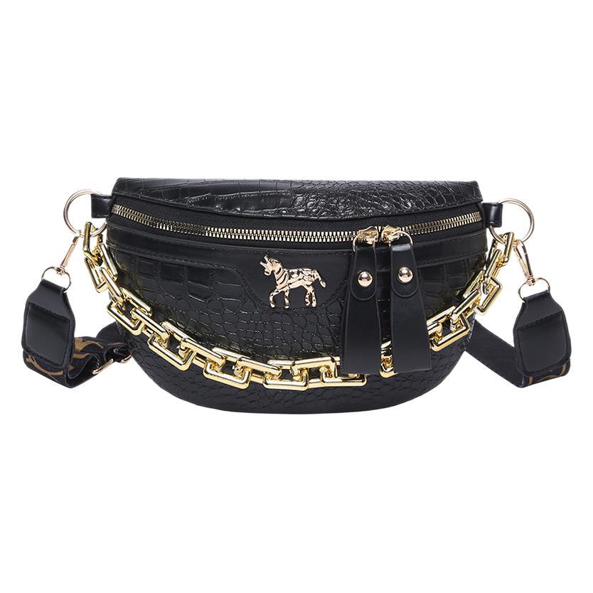 Bolso de pecho para mujer elegante y simple, bolso de hombro de cadena de estilo occidental de moda 2025 primavera nuevo bolso de color sólido