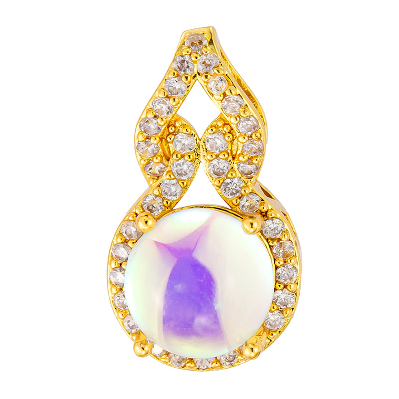 Colgante de cobre micro incrustado Gufasha oro goteo de aceite perlas de transferencia DiDi con perlas de acessorios de perlas huecas fábrica de perlas al por mayor