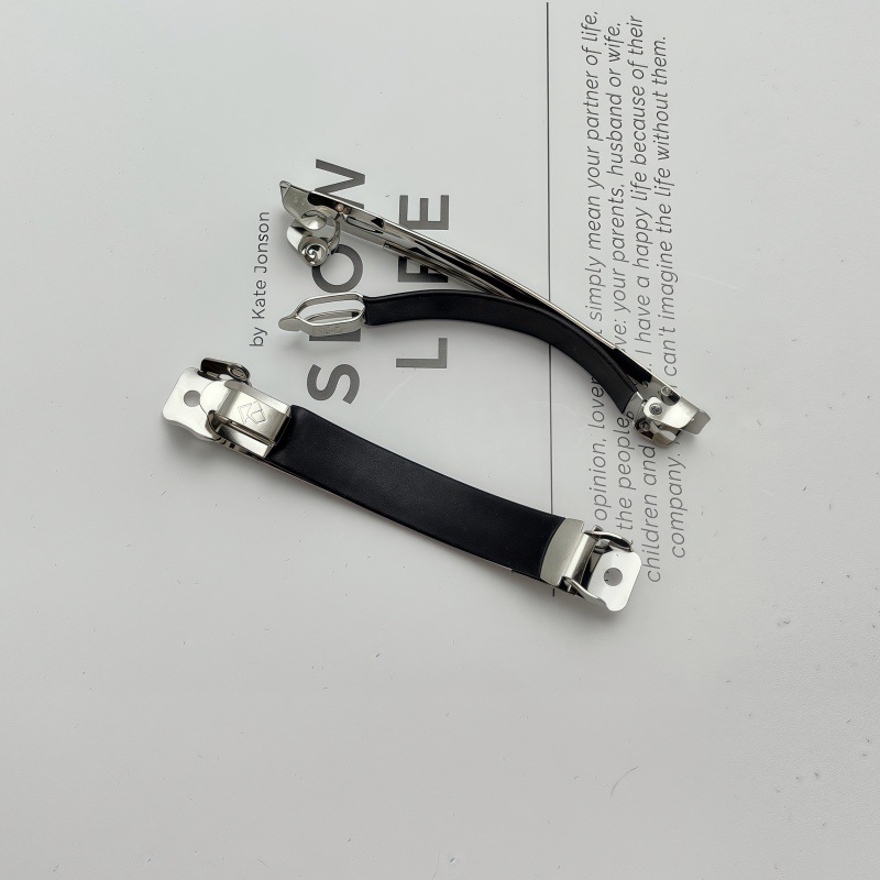 Versión coreana del clip de resorte impreso de dos piezas de tres piezas, clip automático, clip inferior, clip grueso, suministro directo de fábrica de accesorios de joyería de bricolaje