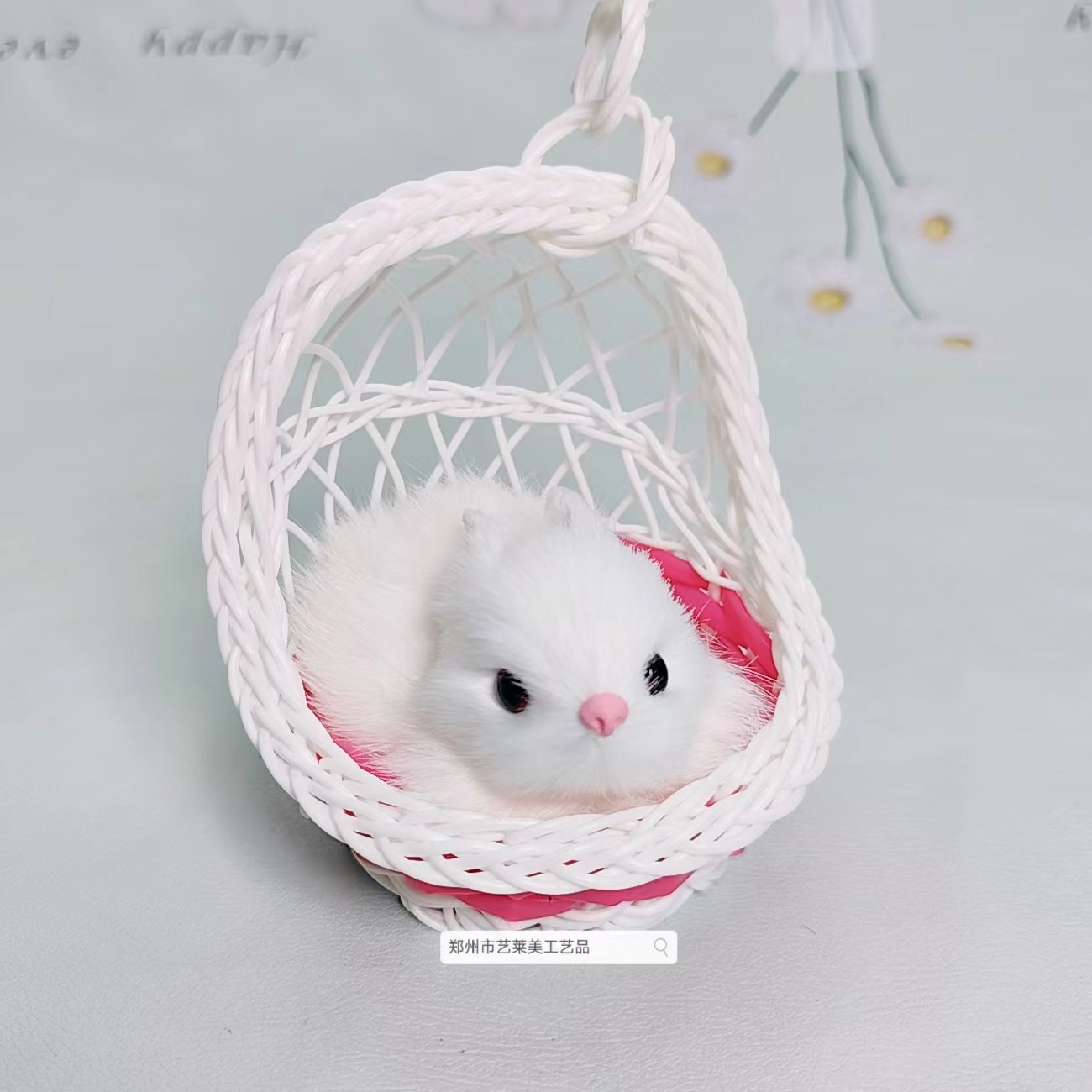 매화 붉은 바구니 토끼