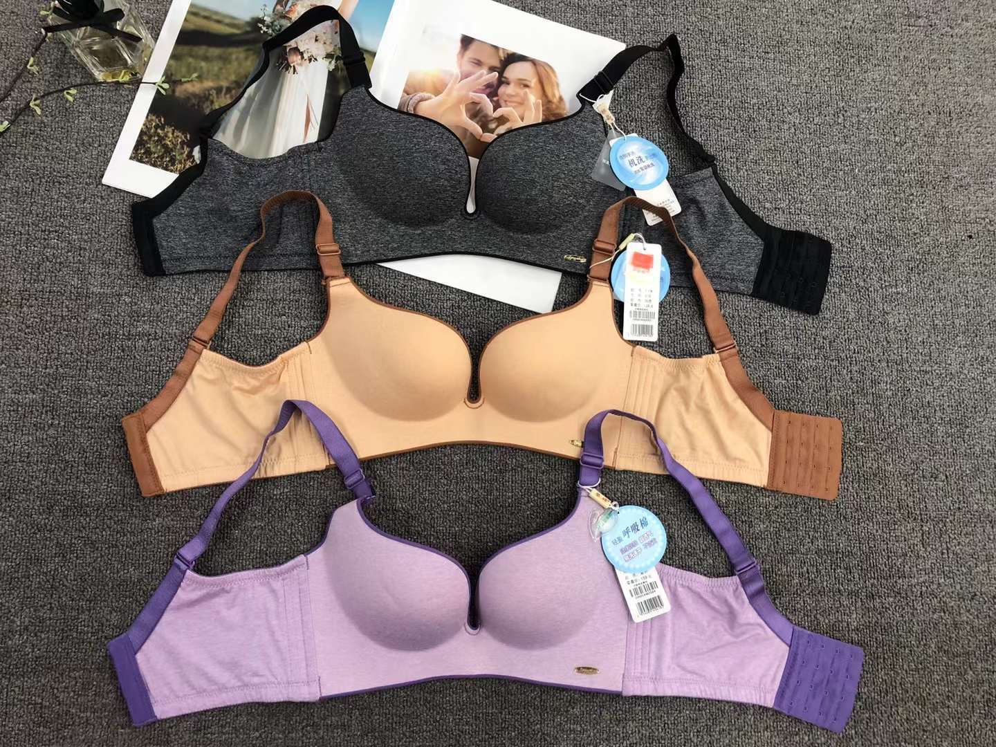 Filipinas nuevo sujetador brillante pecho pequeño push up ropa interior cómoda push up sujetador sin costuras