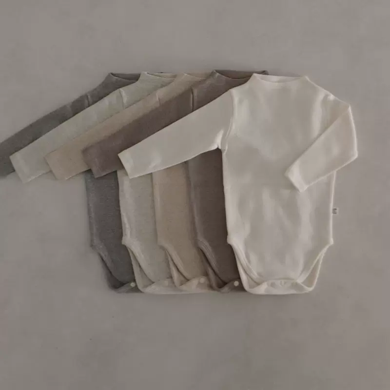 韩版ins新生婴儿半高领家居服连体衣春秋保暖打底爬服包屁哈衣