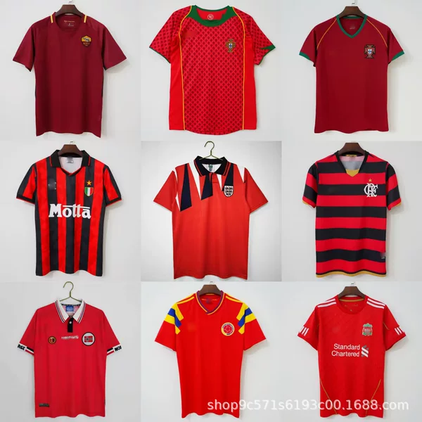 Retro Short-Sleeved Football Jerseys Italy Portugal France Norway England Chelsea England Football Jerseys