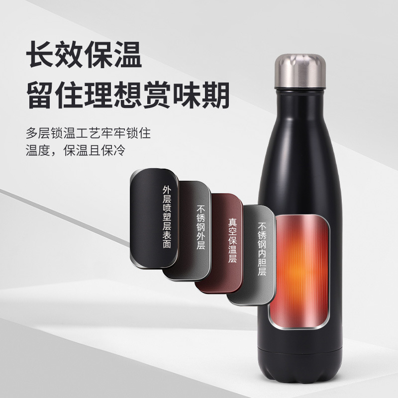 亚马逊不锈钢可乐瓶双层户外小口瓶真空户外便携登山可定运动瓶|undefined