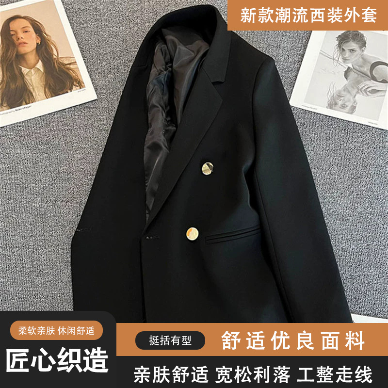 绿色小西装外套女2025春季新款气质显瘦网红炸街上衣潮女