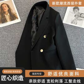 绿色小西装外套女2025春季新款气质显瘦网红炸街上衣潮女