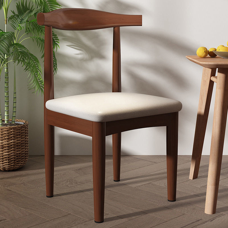 황화 배 흰색 PU 쿠션 혼 의자 [간결한]