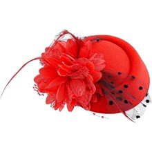 Z 82400 Elegant Veil Feather Tea Party Hat ��������С��ñ