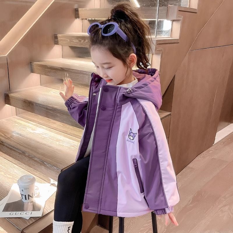 Niñas 2025 nuevo abrigo de otoño y invierno estilo extranjero más abrigo de invierno para niños de algodón engrosado ropa de algodón fresca