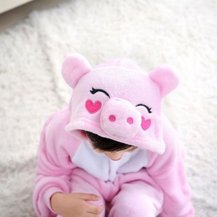 Winter cartoon one-piece pajamas children's pickup truck embarrassing dinosaur flannel performance leisure home spell more generation wholesale