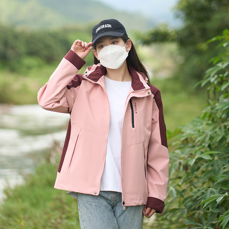 Ropa de asalto para hombres deportivos a prueba de viento impermeable montaña al aire libre pareja chaqueta de viaje mujer 2408
