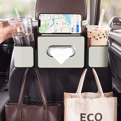 Car tissue box/set — Cartoon Cute Multifunctional Tissue Box - seat-four-in-one-storage-box-4th-generation-white