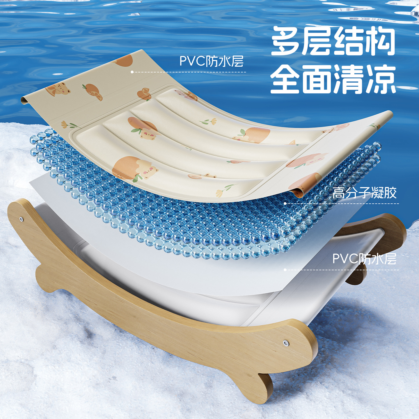 Almohadilla de hielo para mascotas, sillón reclinable para gatos, nido de hielo, cama de gato de verano, nido de perro para perros, enfriamiento de mascotas de verano