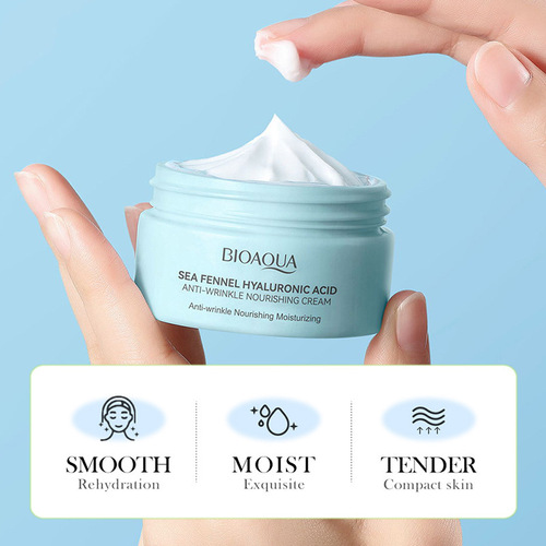 Full English BIOAOUA sea fennel hyaluronic acid anti-wrinkle nourishing cream to improve fine lines cross-border foreign trade wholesale