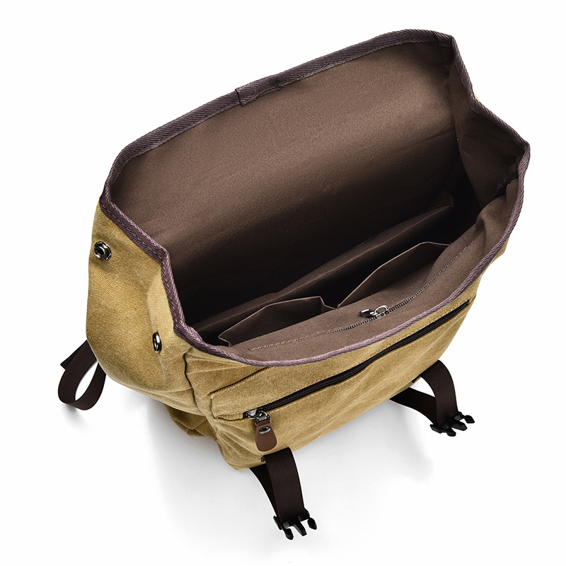 2024 nueva mochila de gran capacidad de lona para hombre, deportes al aire libre, antirrobo, mochila para computadora para estudiantes de secundaria, mochila escolar