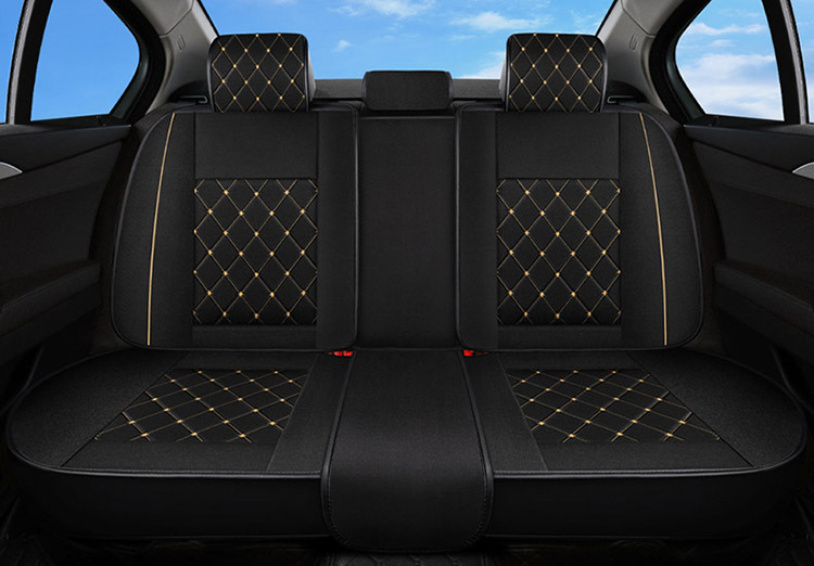 2024 Cross-Border Leather Amazon Foreign Trade Full Leather Diamond-Shaped Car Seat Cushion Four-Season Cushion Five-Seater Full-Cover Seat Cover Seat Cushion