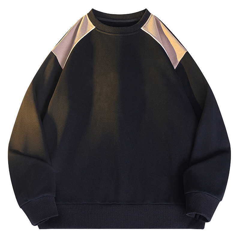 Mayorista 25 años de ropa casual para hombres primavera y otoño nuevo suelto suéter de cuello redondo pantalones recto ropa deportiva dos piezas