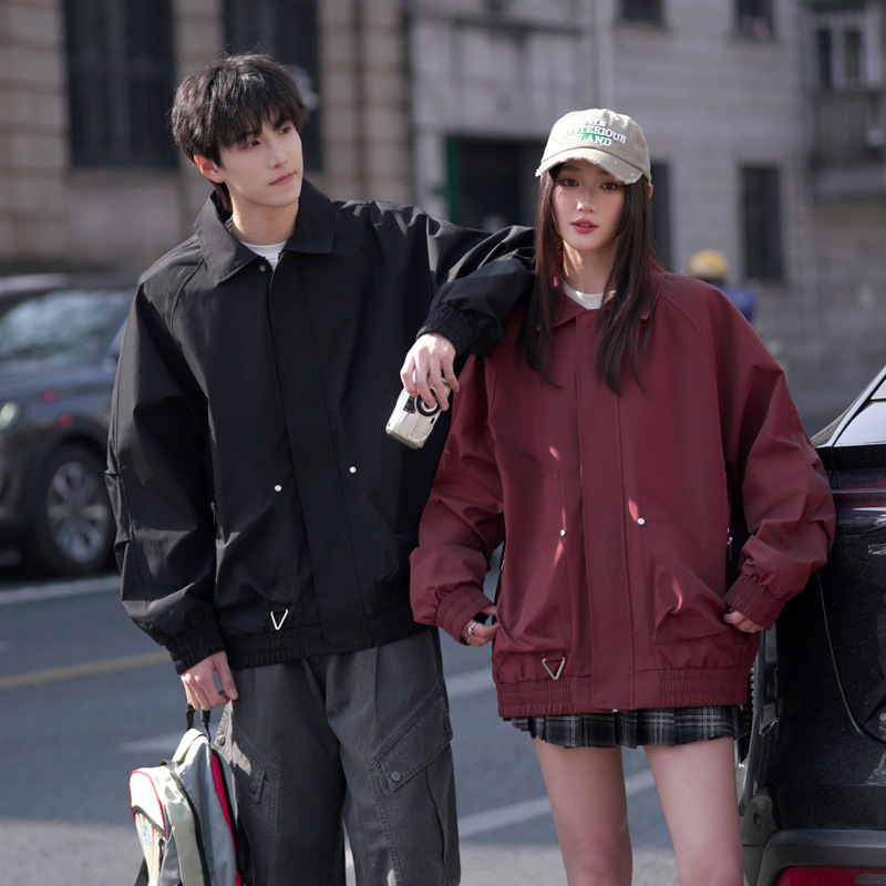 Chaqueta nueva transfronteriza de primavera, chaqueta de solapa de hombre y mujer, chaqueta de hombre a la moda, bolsillo tridimensional de hombre que se puede abrir dos veces image 1