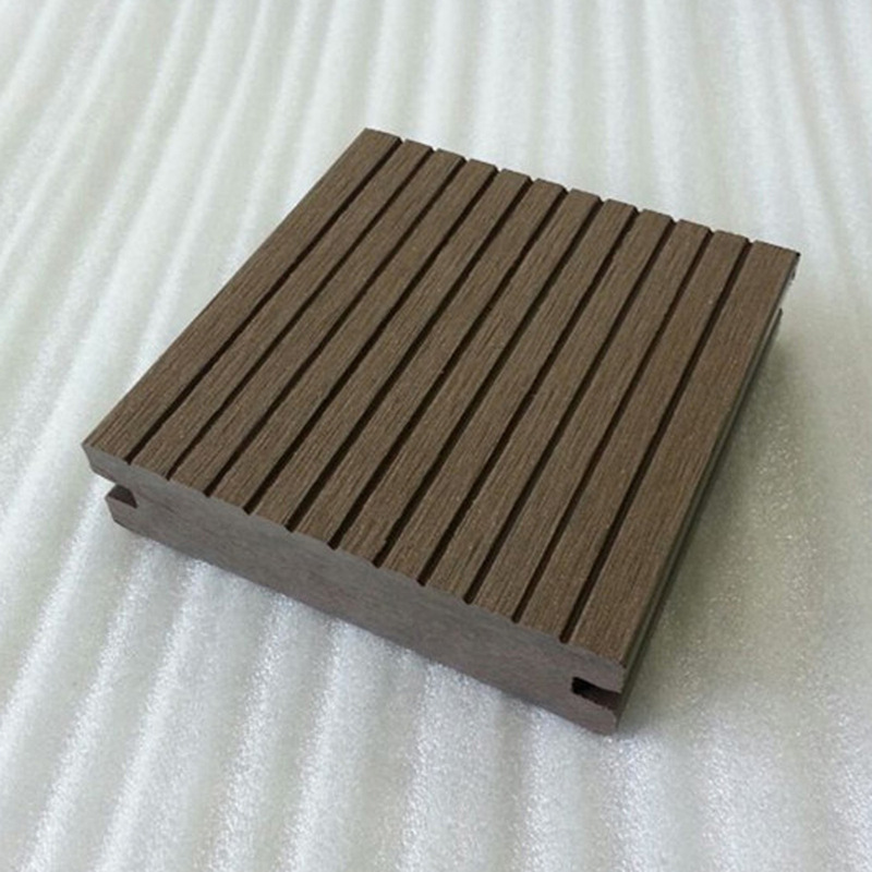 Madera de plástico WPC piso generación agujero redondo 100*25 protección ambiental material de madera de plástico jardín decoración al aire libre tablero anti-corrosión Madera