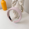 Plush retro demi-season headband, universal hair accessory to go out for face washing, hairpins, new collection