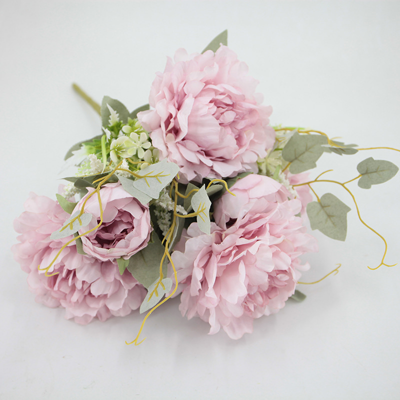 Simulación de un montón de peonías decoración del hogar flores artificiales flores imitación fotografía apoyos flores de seda al por mayor