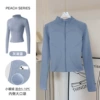Gray lake blue German velvet model-built-in pocket