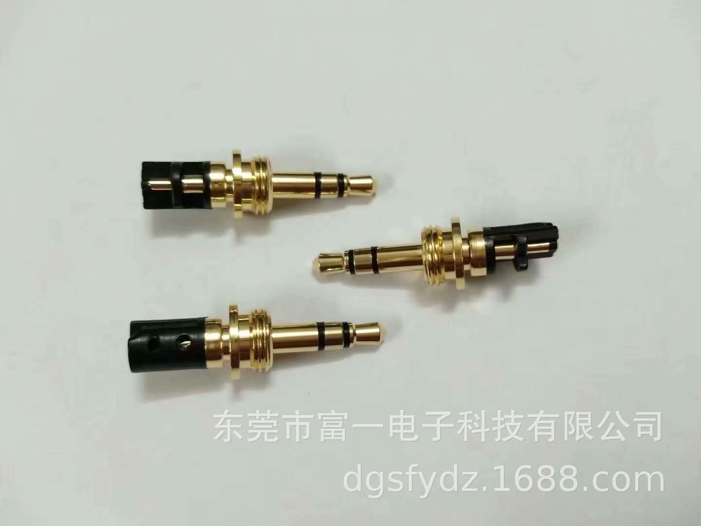 富一 专业生产3.5立体9.0盘前带螺牙索尼插头 3.5立体前后螺牙