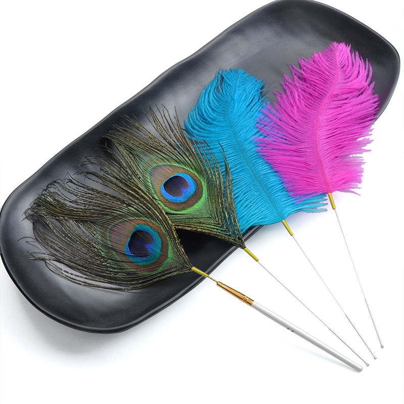 9ZRT Peacock Feather ostrich wool Sweeping SPA Massage Spa
