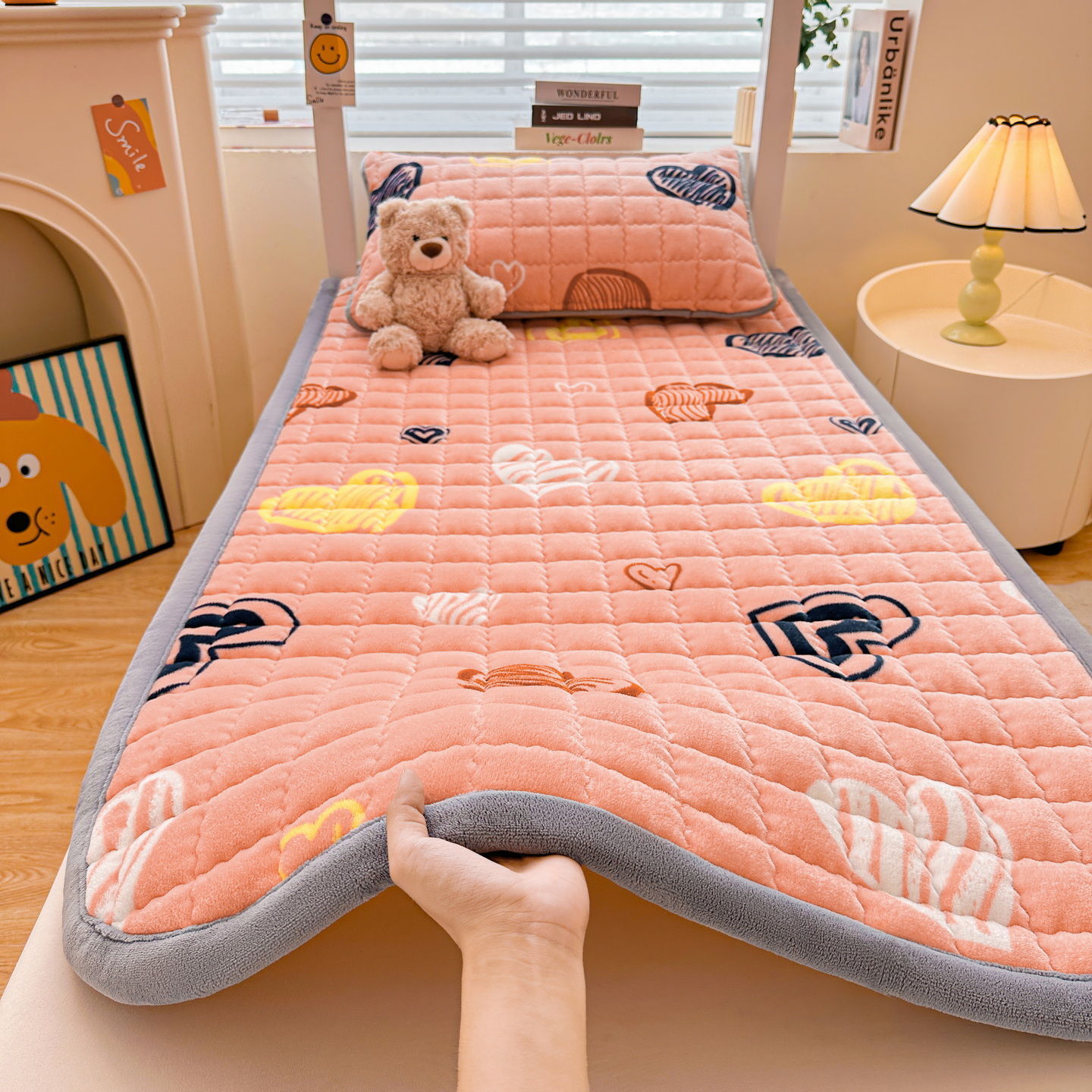 colcha de invierno más mantas cama cama cama cama de leche estofado estofado hogar dormitorio estofado de estofado único para estudiantes