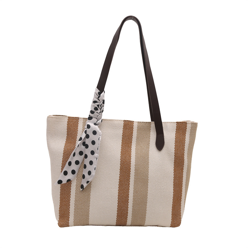 Bolso de hombro de nueva tendencia de invierno Bolso de mano de textura de lona de gran capacidad de moda Bolso de viaje casual simple