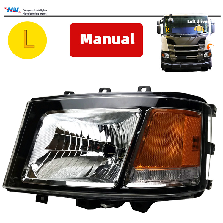 Dimming manual Scania Truck Headlight Assembly Halogen Light para el nuevo camión bomba P450 de Scania