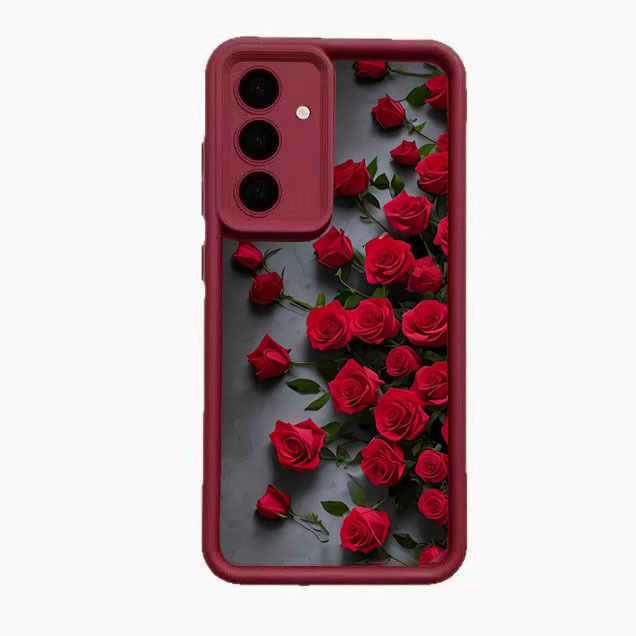 Suitable for Samsung A15/A55 Romantic Rose S24Ultra/S23Fe Mobile Phone Case S22 Simple A24/A23