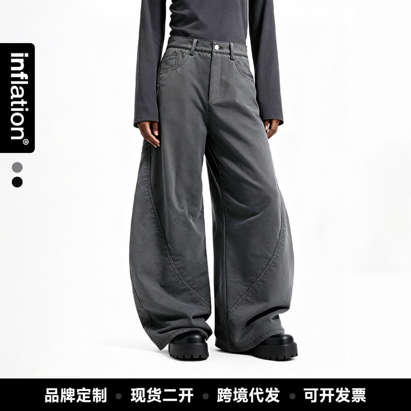 Jie Zhan Men's Clothing | Fleece-Lined Workwear Curved-Leg Pants 26 Winter New Fashion Brand Street Style Fleece Warm Casual Long Pants for Men. Jie Zhan Men's Clothing | Fleece-Lined Workwear Curved-Leg Pants 26 Winter New Fashion Brand Street Style Fleece Warm Casual Long Pants for Men.