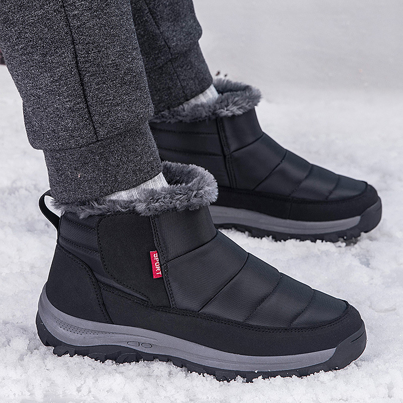 Zapatos de algodón para ancianos en invierno, botas de nieve del noreste, botas de algodón deportivas, botas de algodón al por mayor para personas de mediana edad y ancianos