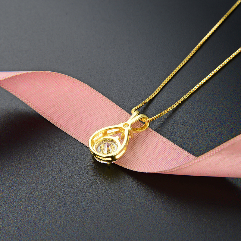 Moda collar lindo accesorios Corea del Sur s925 plata artificial diamante joyería colgante de las mujeres colgante en forma de gota