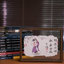 新中式禅意画治愈喜庆仿古摆件民宿茶室动漫国潮跨境书房励志书画