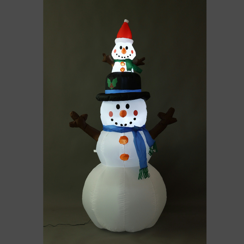 Nuevo molde de aire infláble de Navidad 1.8m decoración de patio de nieve luminosa decoración de Navidad transfronteriza