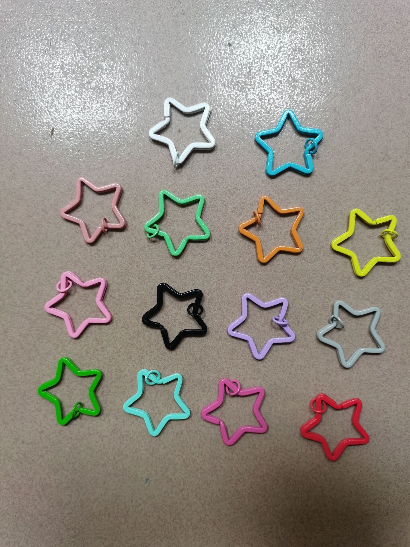 彩色五角星钥匙圈