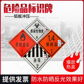 国标危险品标志牌铝制安全告示危化品车辆警示牌油罐车危险品标志