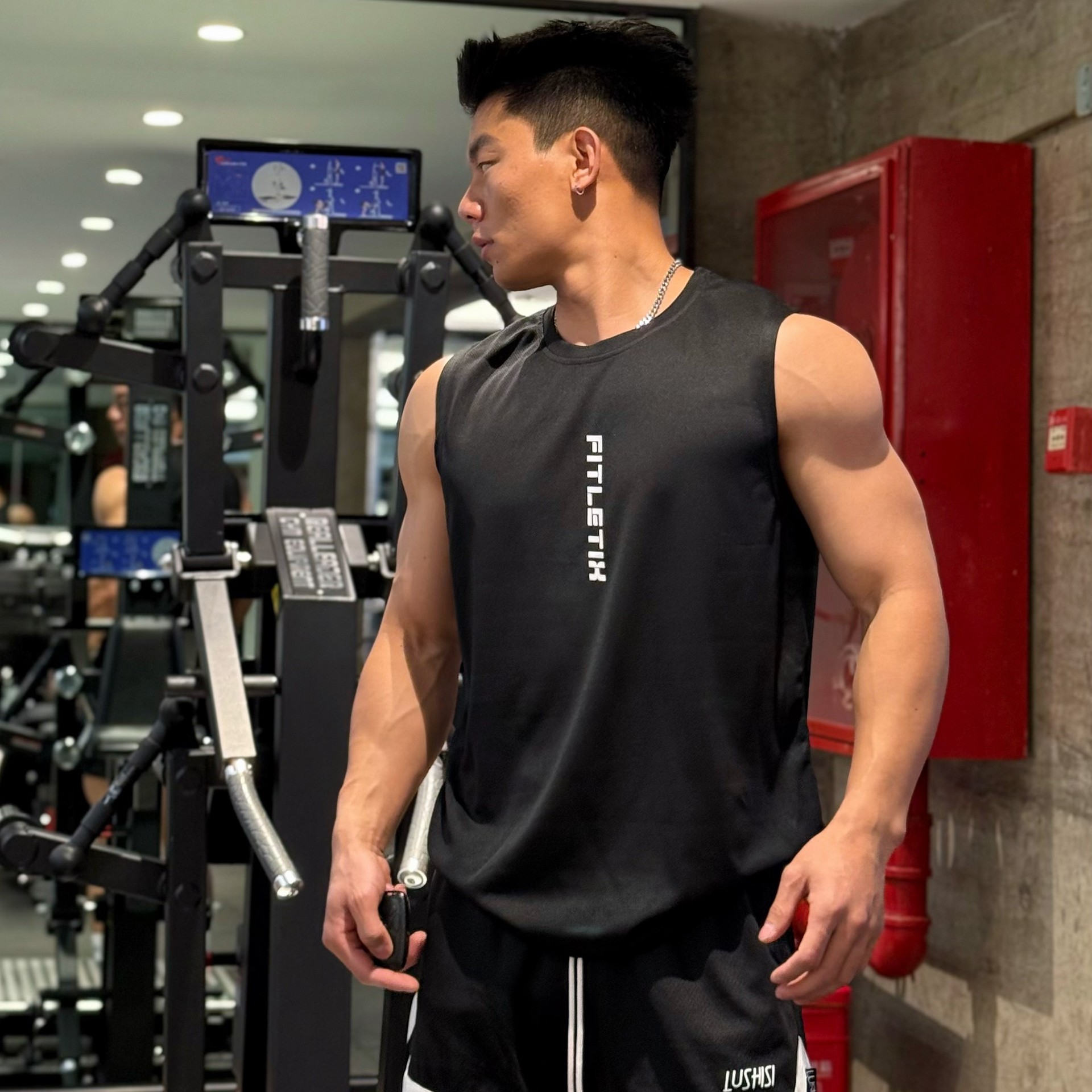 Sleeveless T-Shirt for Men, Trendy Summer Vest, Loose Basketball Cut-Sleeve Thin Sports Vest