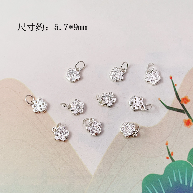 DIY Accessories S925 Silver Gold-Plated Small Drop Necklace Pendant Bracelet Charm Bead Spacer Loose Beads Jewelry Materials