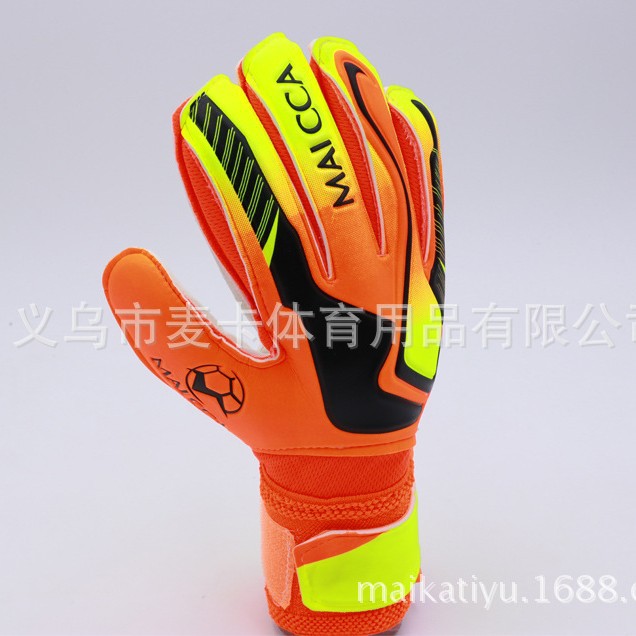 Guantes de pórtico de portero de fútbol engrosados guantes de portero antideslizantes resistentes al desgaste con guantes de látex de protección de dedos